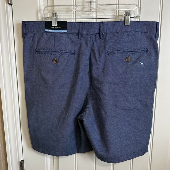 Tailorbyrd Collection Men's‎ Navy Tailored Fit Dress Shorts with Pattern size 40 - Picture 5 of 9